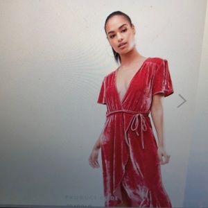 Pretty Little Thing Velvet Wrap Dress